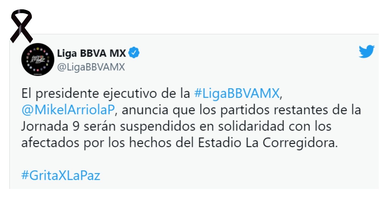 Se suspenden los partidos correspondientes a la jornada nueve de la liga de fútbol BBVA MX